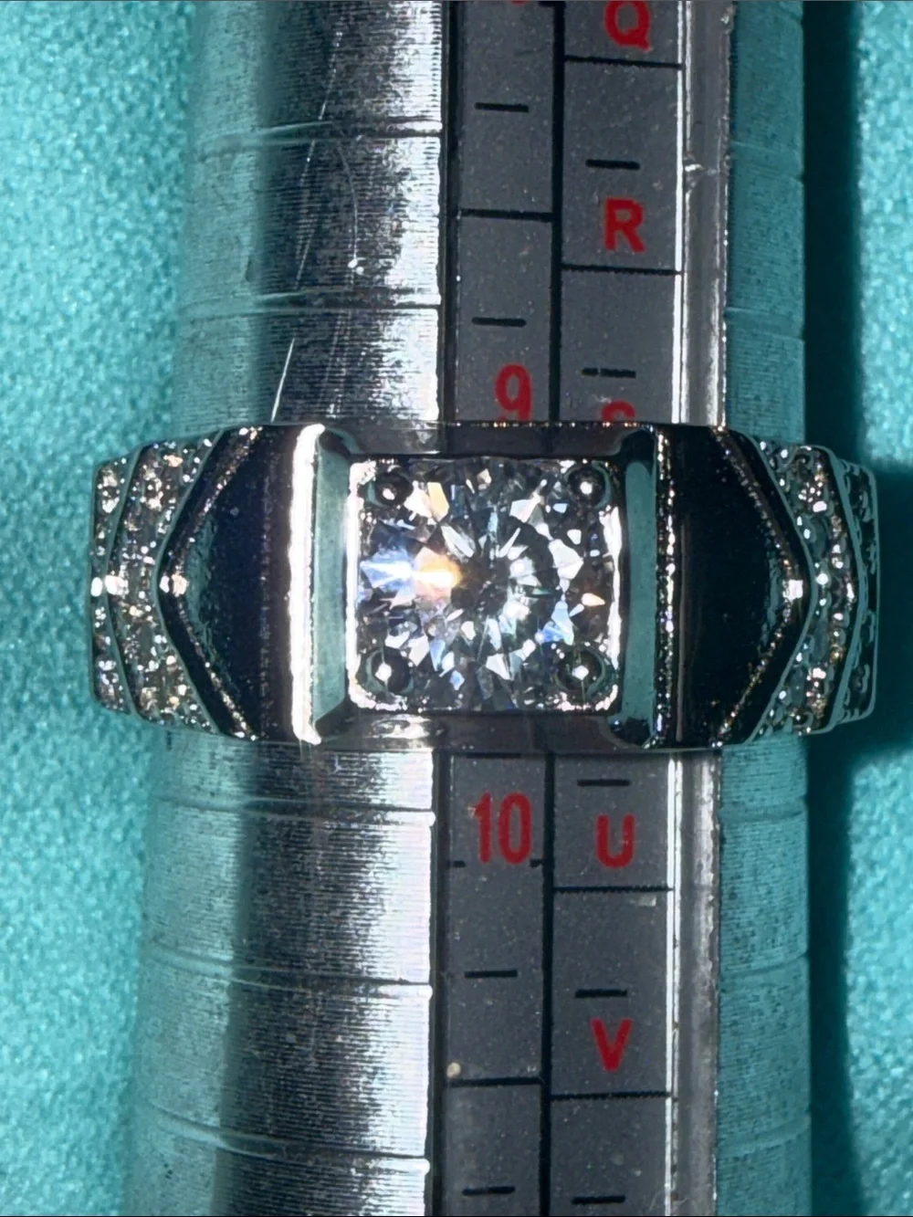 GRA CERTIFIED MOISSANITE DIAMOND 1 CT MEN’S RING 925 Sterling Silver NEW